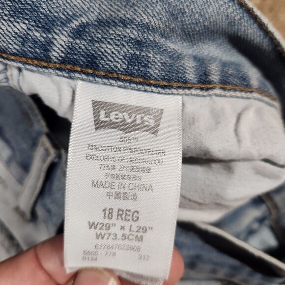 LEVI'S 505 Jeans Youth Boys 18 Reg 29x25 Straight Leg #56 - Picture 4 of 11